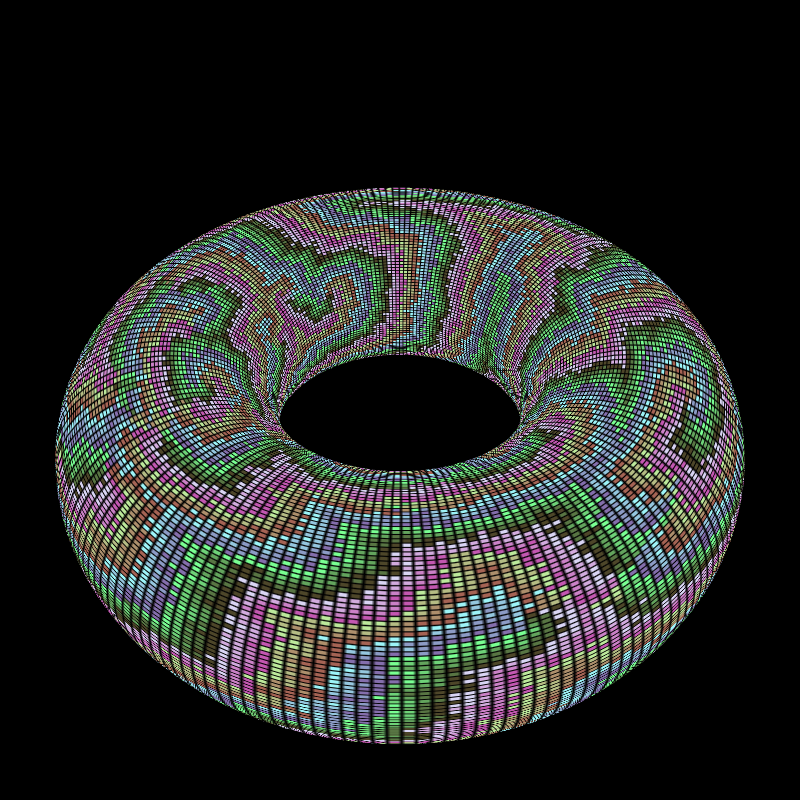 Reaction Diffusion on a Torus #10