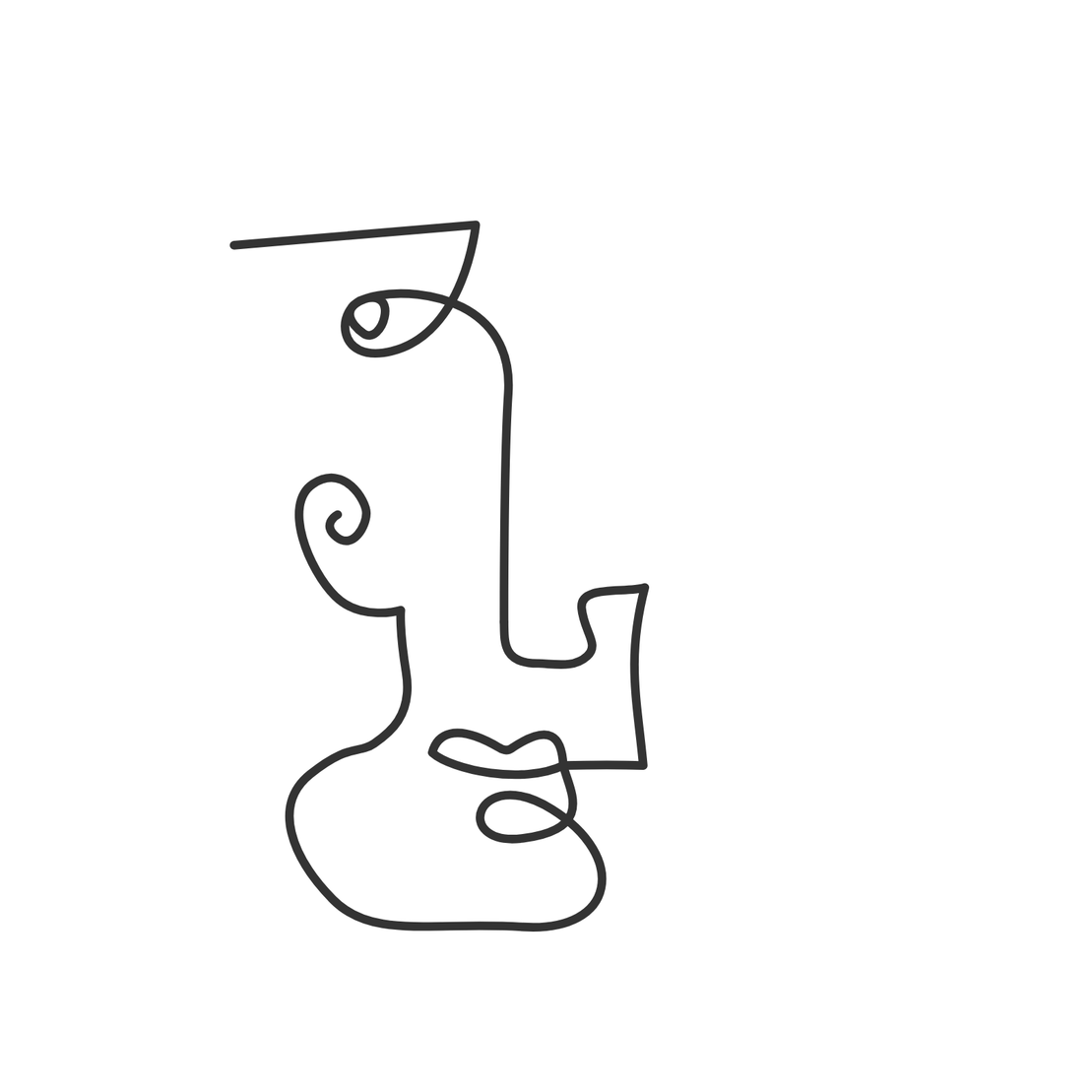 One line faces #34