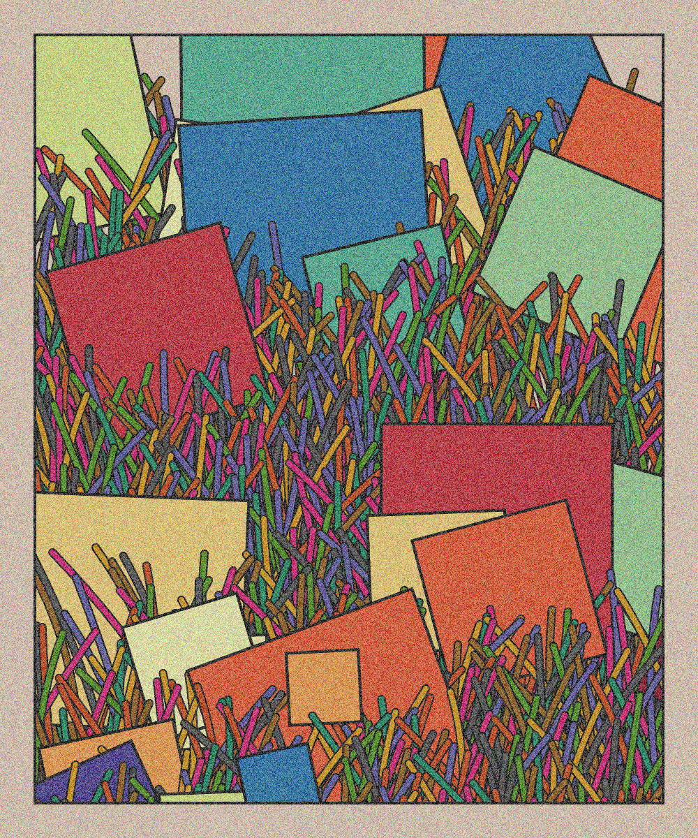 Paper salad with colored cardboard #7