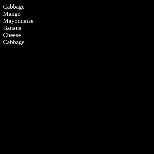 Grocery List #155