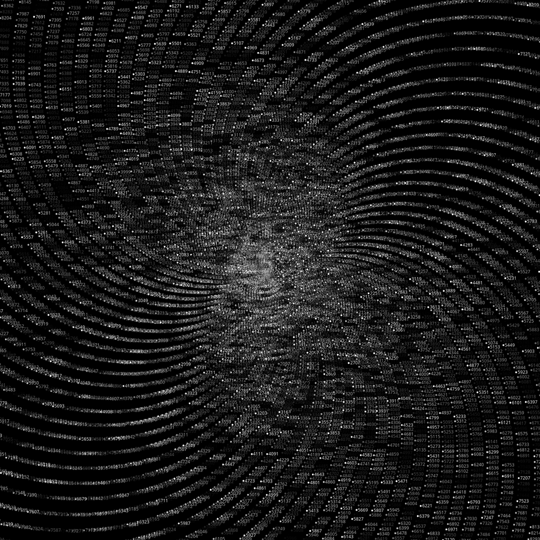 Polar Plot of Numbers #370