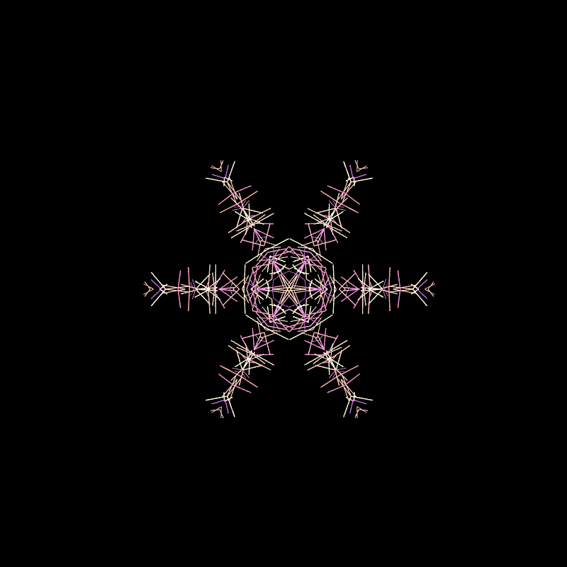 Neon Hologram Snowflake #5