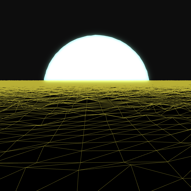 Generative Retrowave Field #69