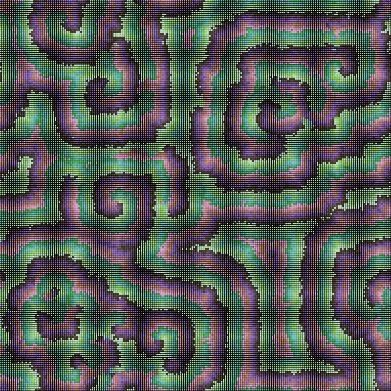 Reaction Diffusion Cellular Automata #18