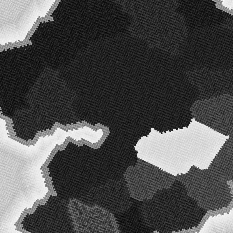 Genuary19: Littlecube Island Maps (B&W) #1