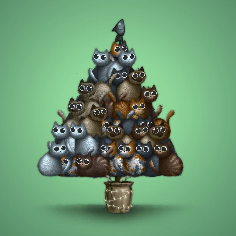 Fluffy Christmas Tree #1