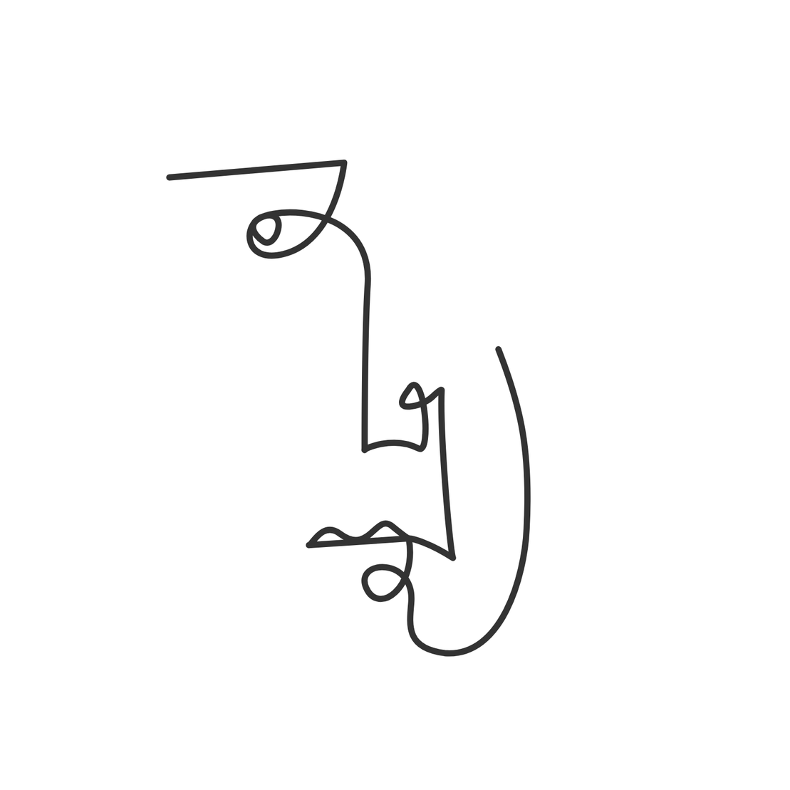 One line faces #10