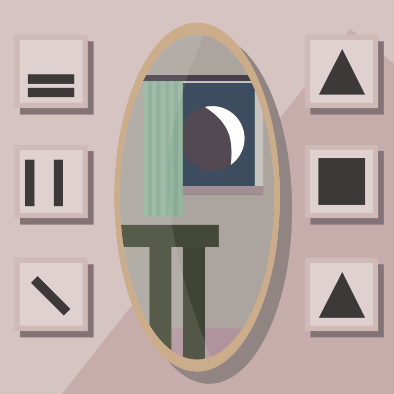 A moon in\and the mirror. #14