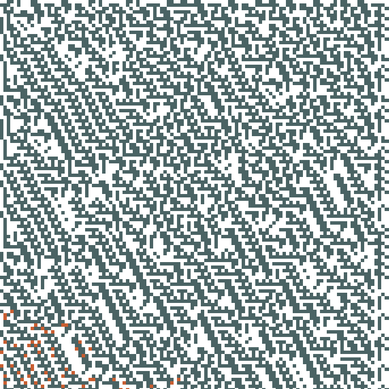 Colored Elementary Cellular Automaton #316