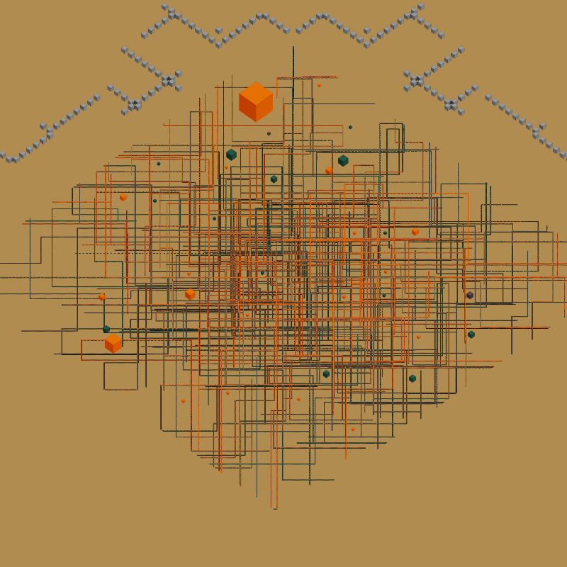 Luminous Streaks and cubes #36