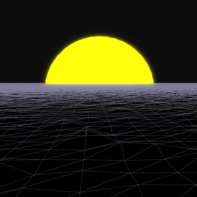 Generative Retrowave Field #76