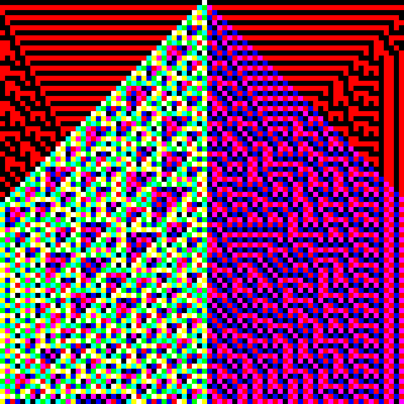 RGB Elementary Cellular Automaton #897