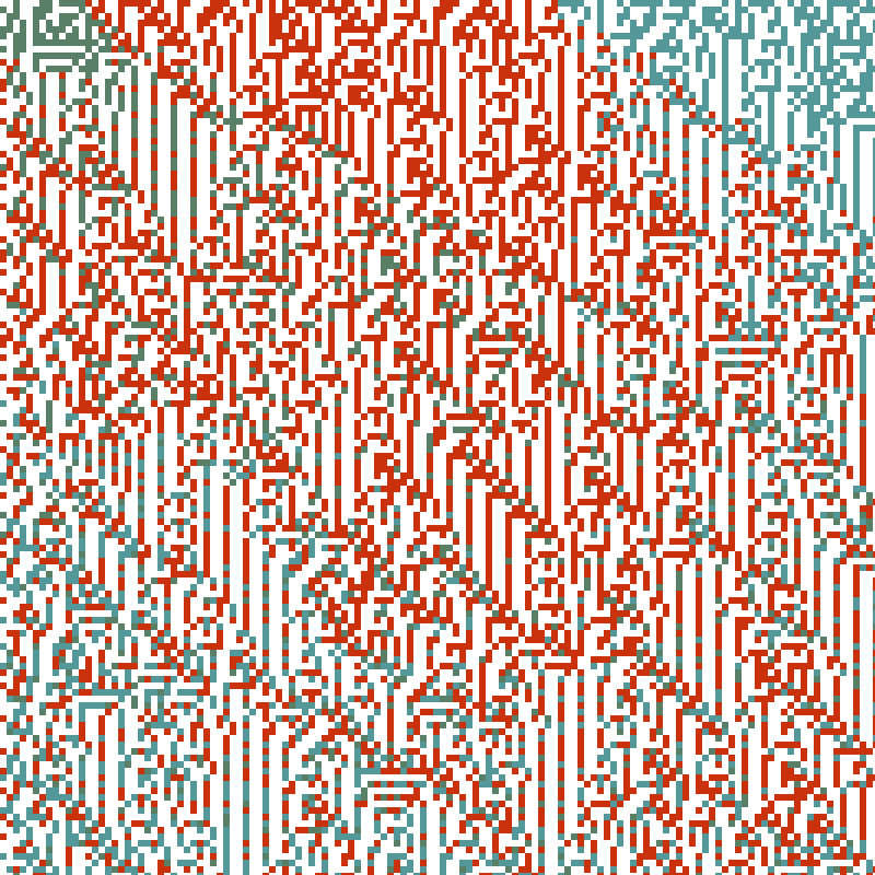 Colored Elementary Cellular Automaton #161