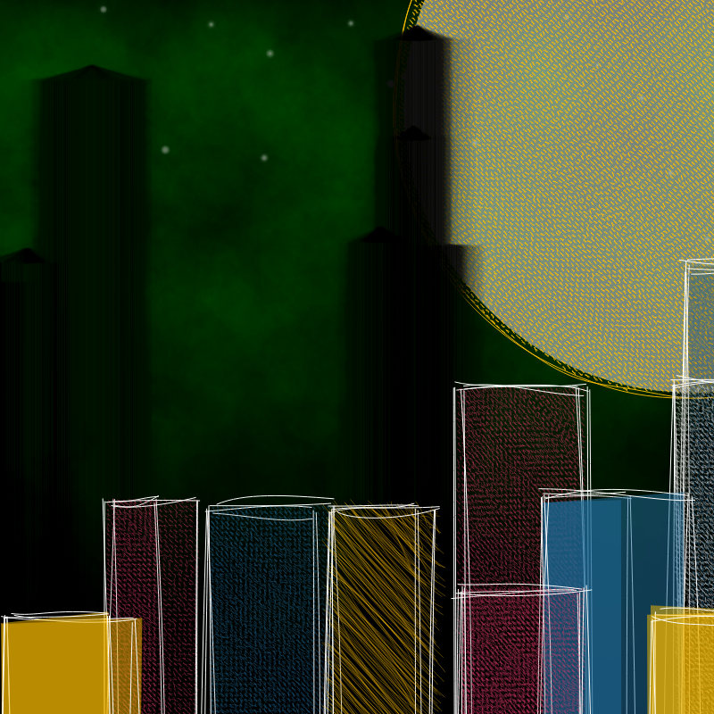 hastily-drawn cityscape sketch #17