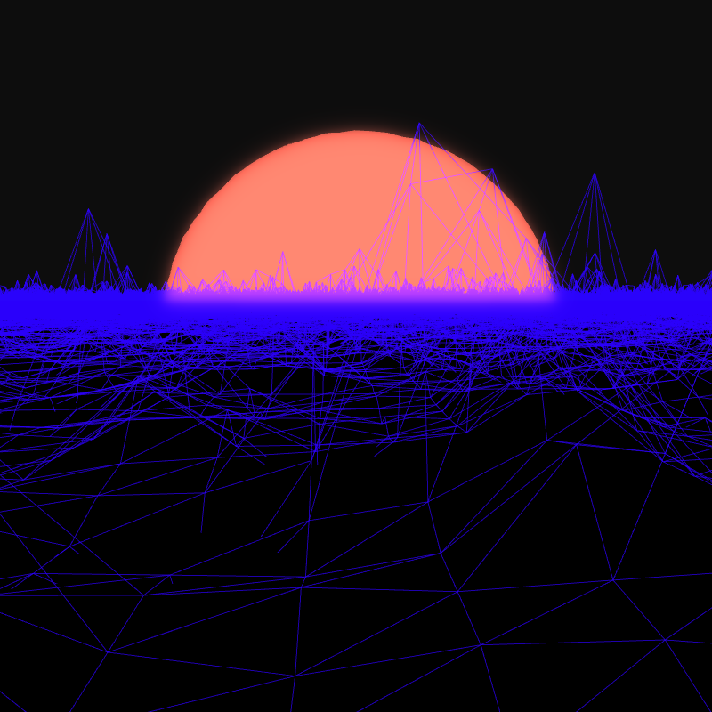 Generative Retrowave Field #16