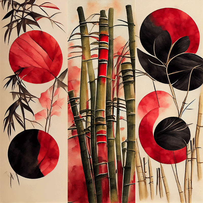 AI Bamboo and Sun #12