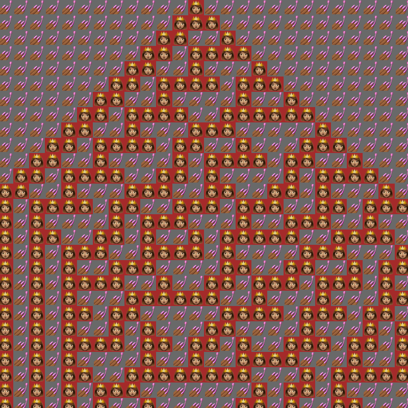 Elementary Cellular Emoji Automata #120