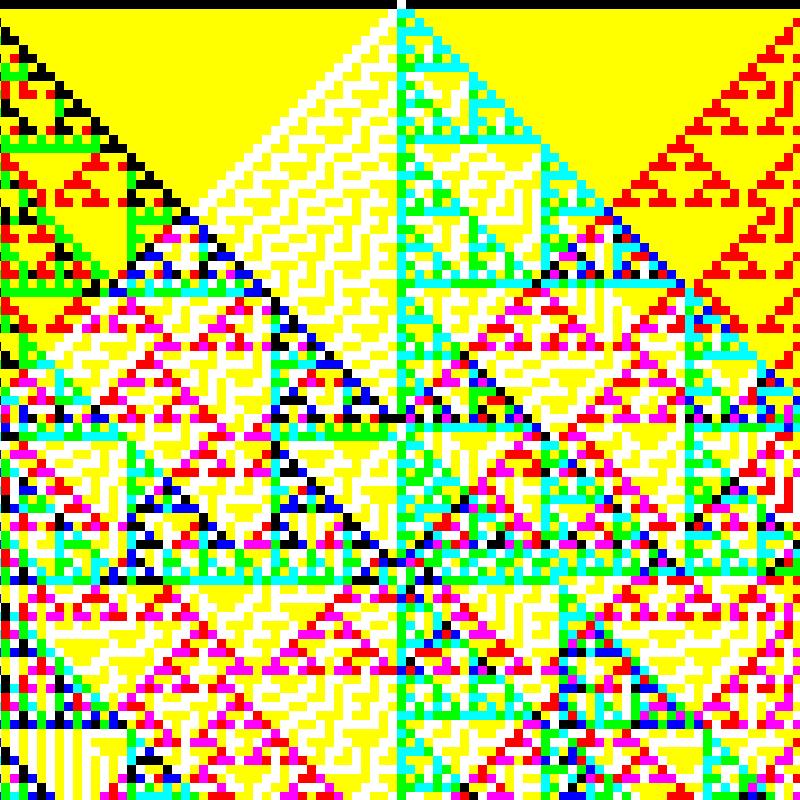 RGB Elementary Cellular Automaton #478