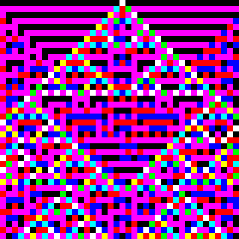 RGB Elementary Cellular Automaton #653