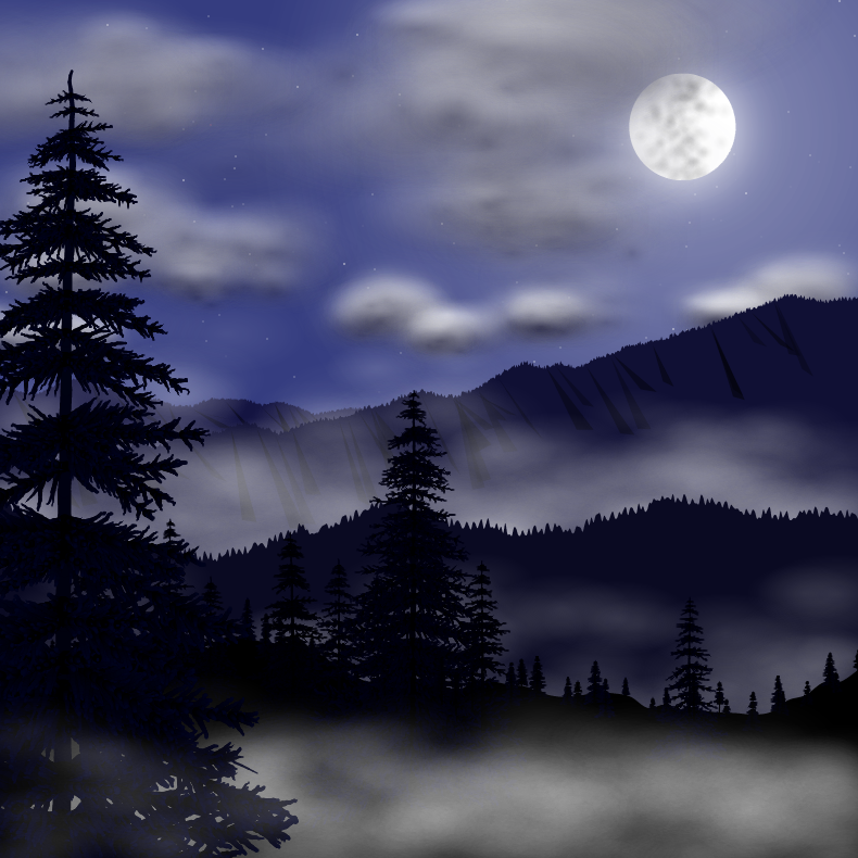 Moonlit Mountains #88