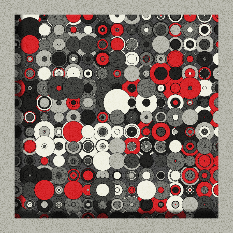 Red, Grey and Circles #6