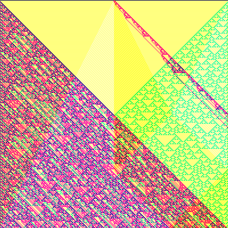 RGB Elementary Cellular Automaton #47