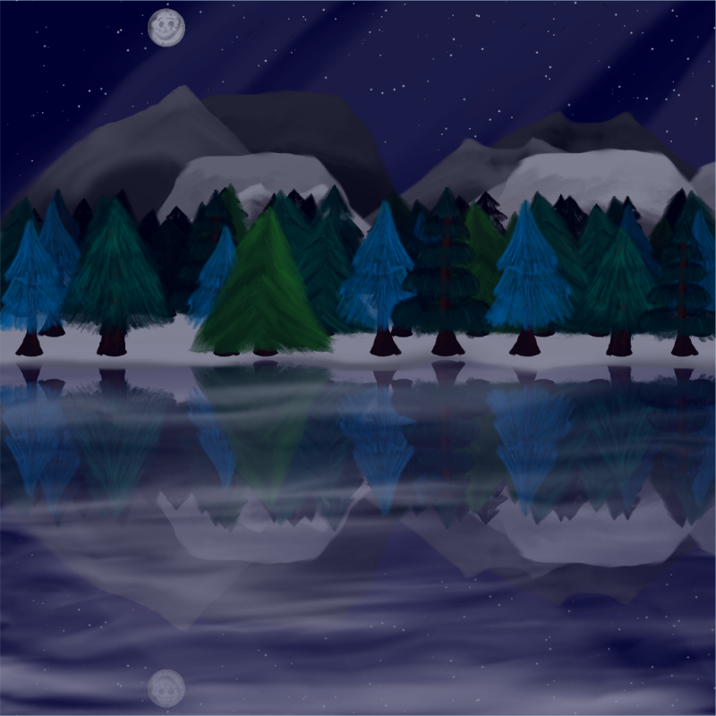 Moony Winter Lake #40