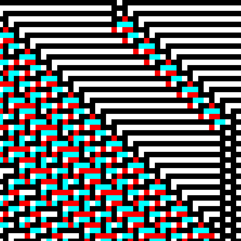 RGB Elementary Cellular Automaton #840