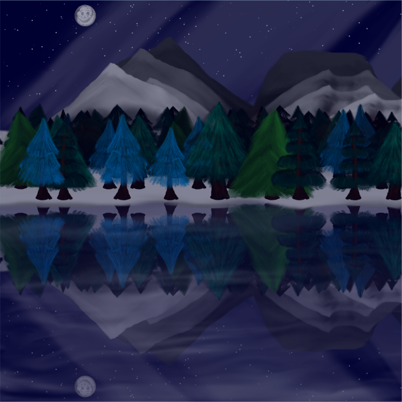 Moony Winter Lake #11