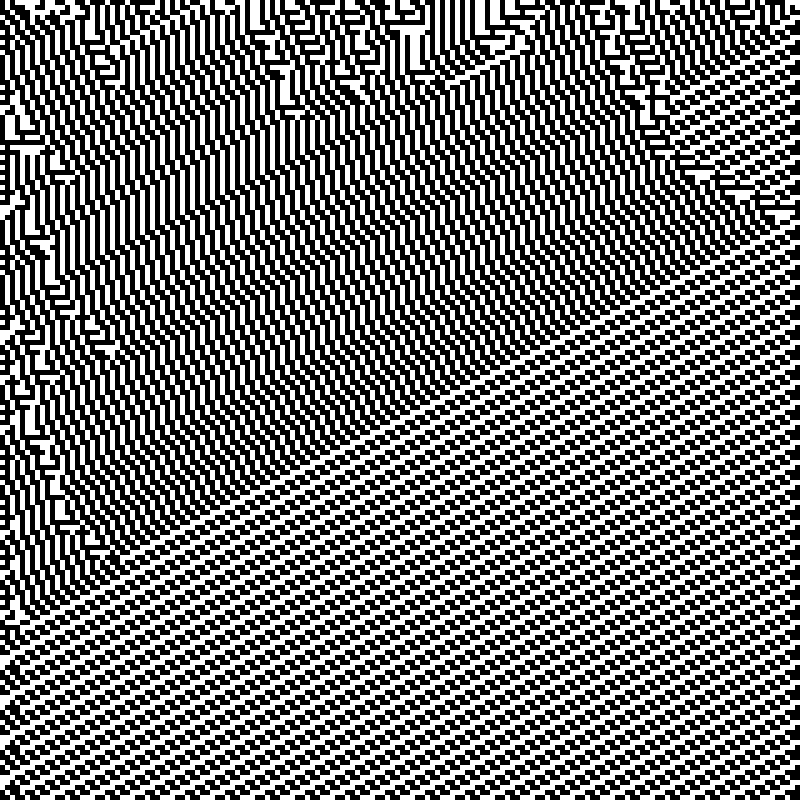 Colored Elementary Cellular Automaton #18