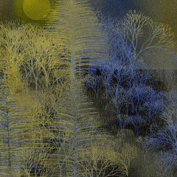 Moonlit Native Bush #117