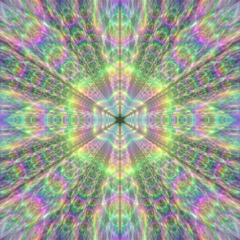 Fluorescent Hexagram #15