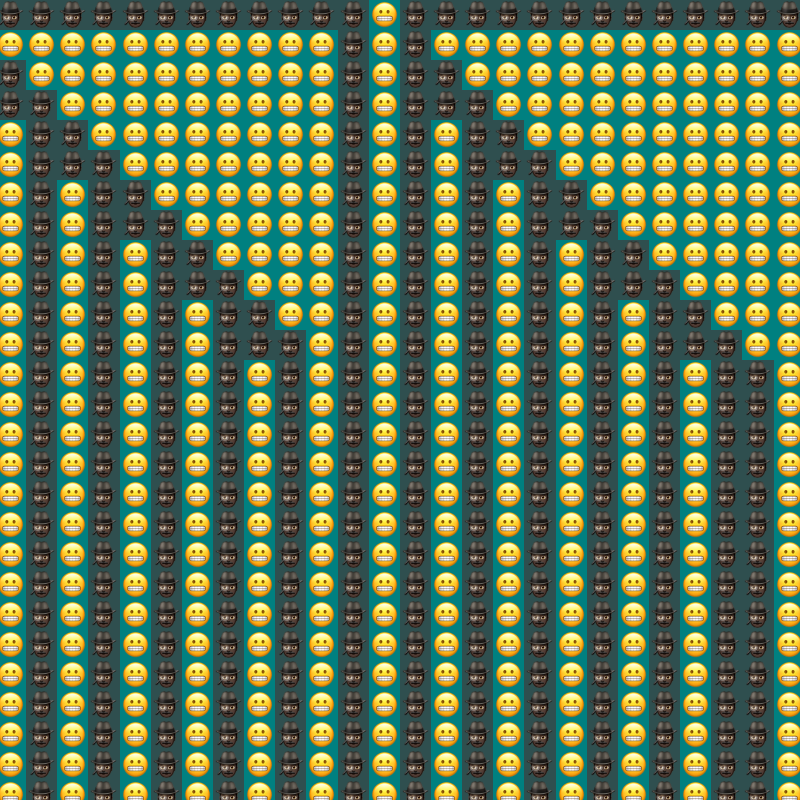 Elementary Cellular Emoji Automata #756