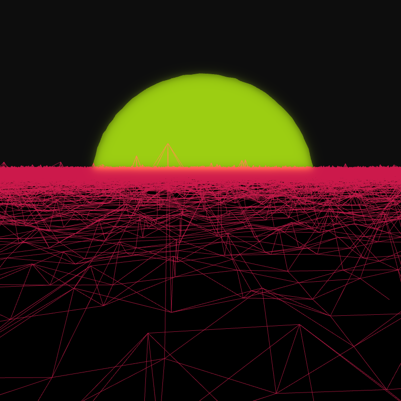 Generative Retrowave Field #133