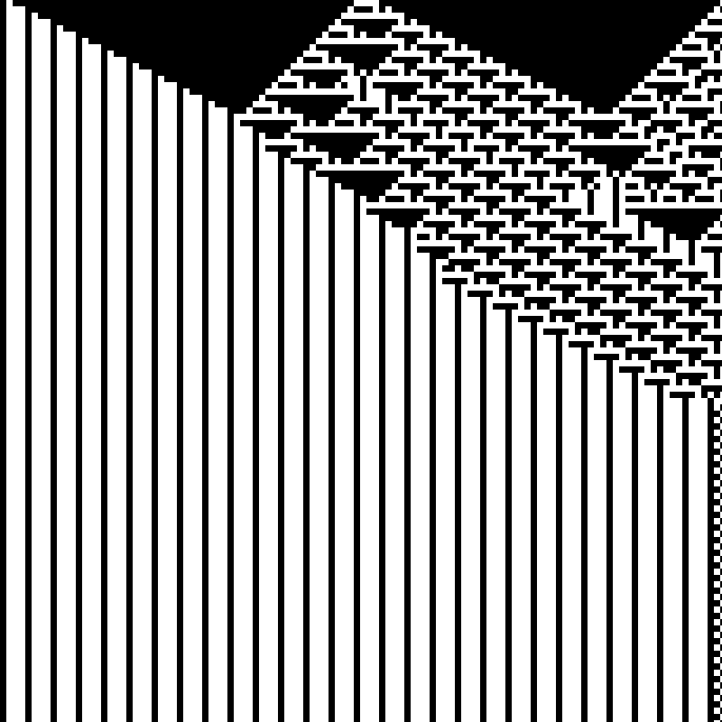 Colored Elementary Cellular Automaton #158