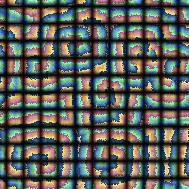 Reaction Diffusion Cellular Automata