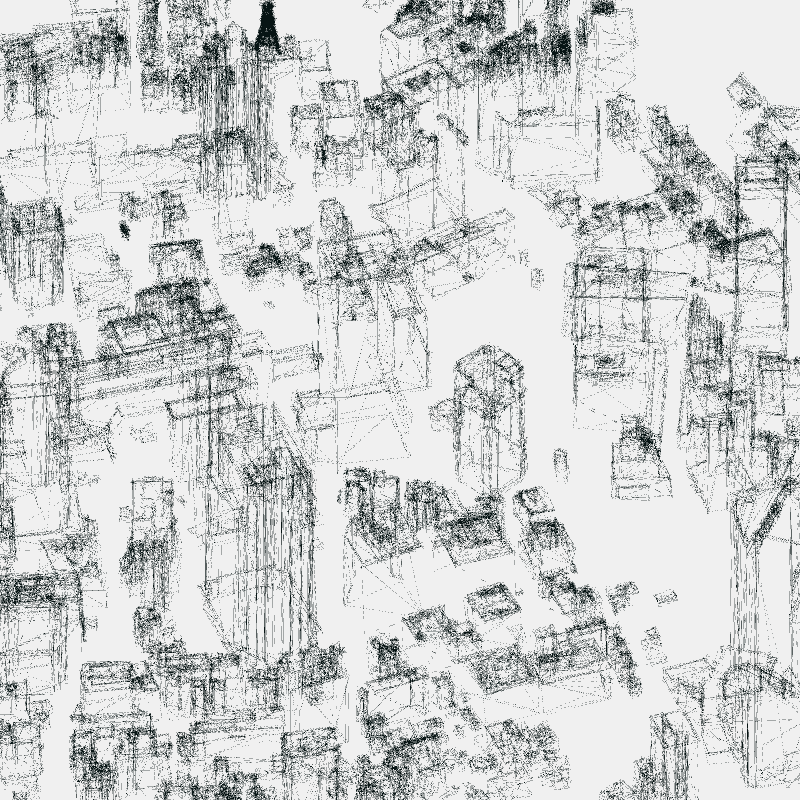 Algorithmic Drawing: Minato City Tokyo #11