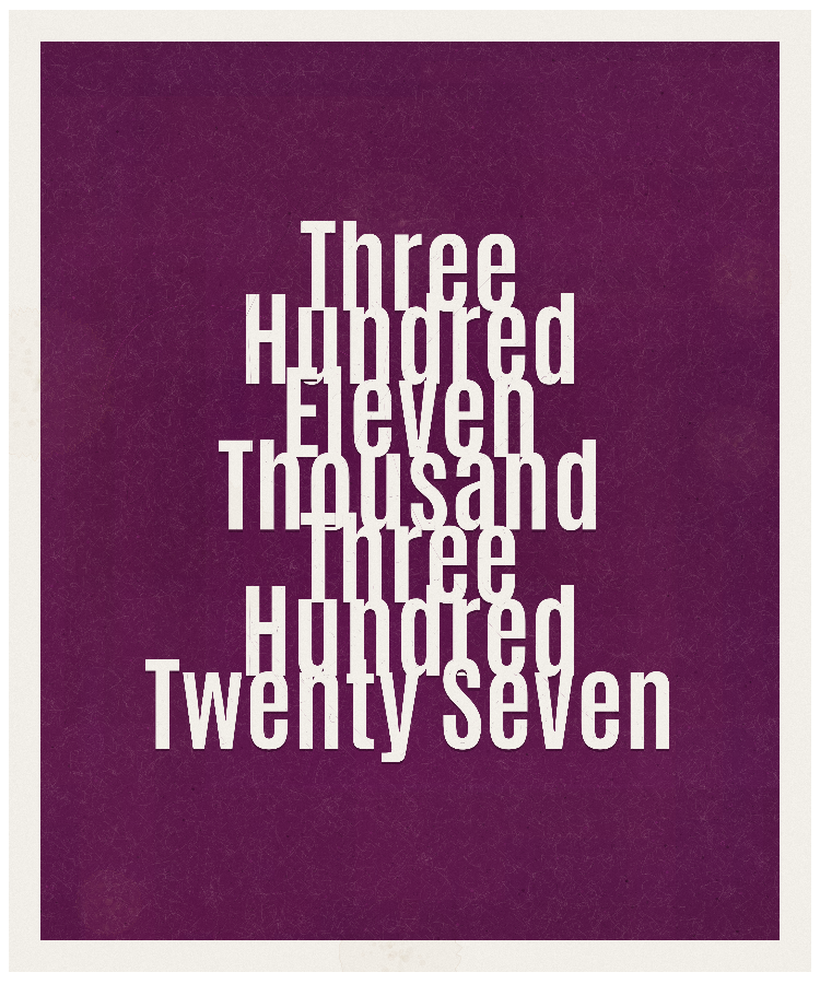 Count #311327