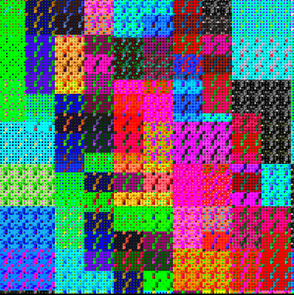 Multicolored Pixelated Field #22