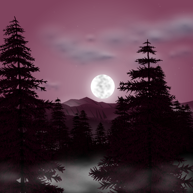 Moonlit Mountains #82