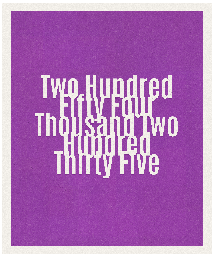 Count #254235