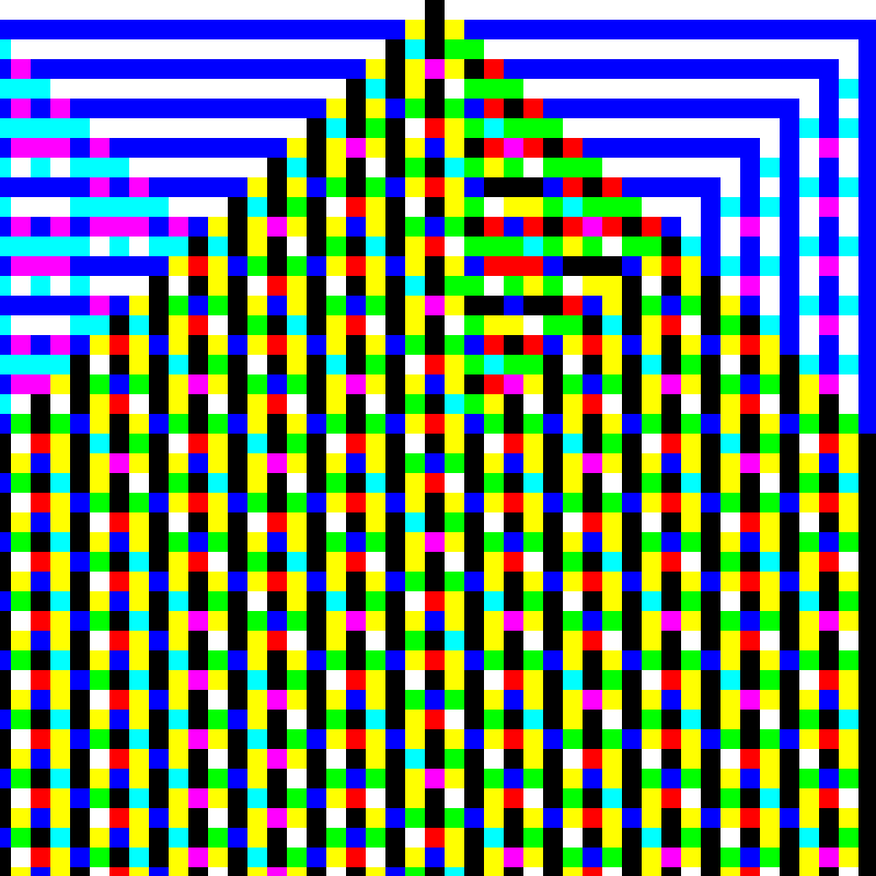 RGB Elementary Cellular Automaton #295