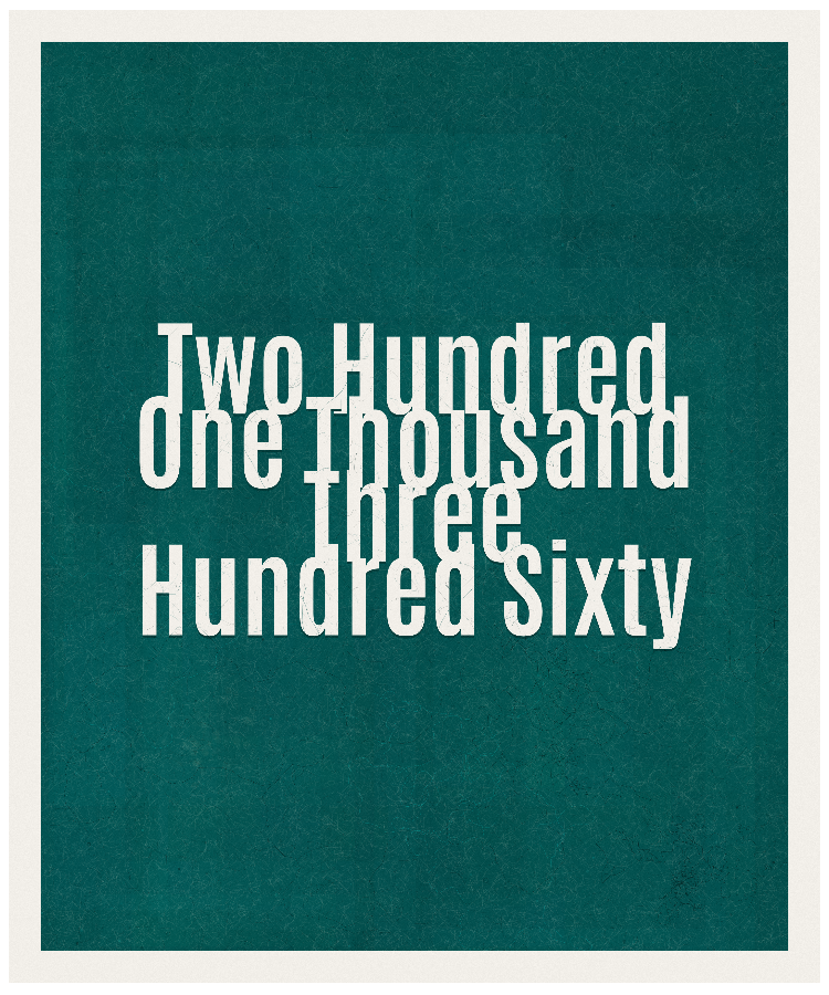 Count #201360