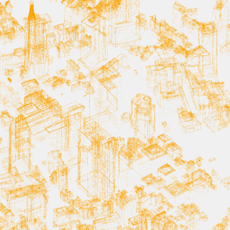 Algorithmic Drawing: Minato City Tokyo #15