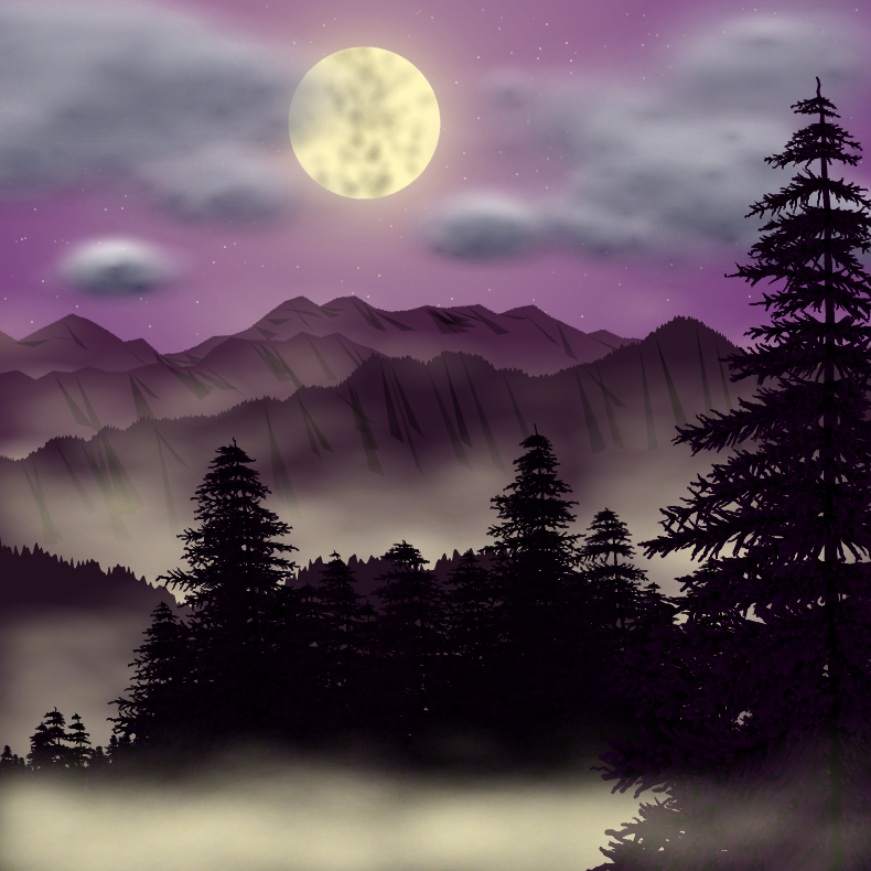 Moonlit Mountains #53