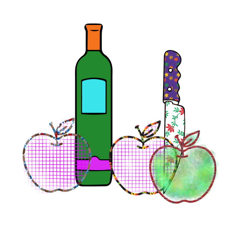 bottle and apples #179