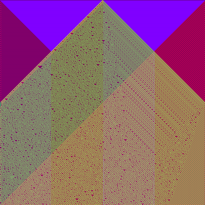 RGB Elementary Cellular Automaton #493