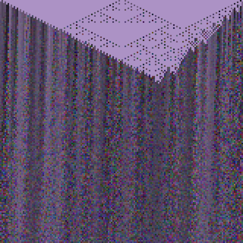 Colored Elementary Cellular Automaton #180