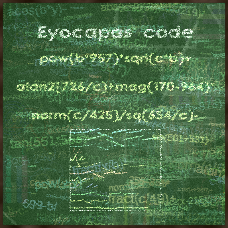 Formula on chalkboard 100% code #7