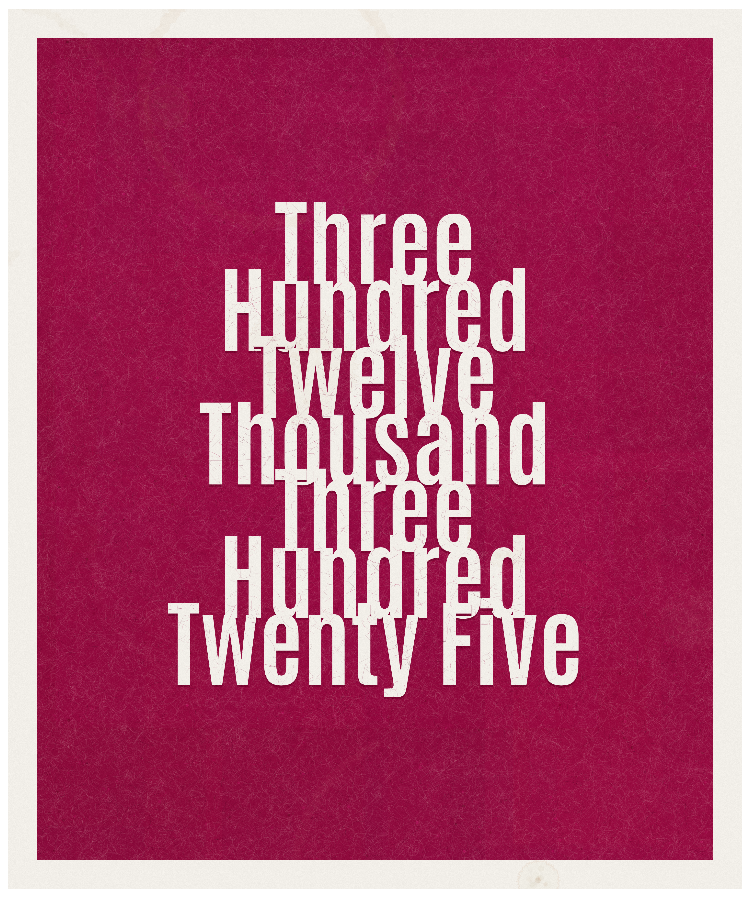 Count #312325